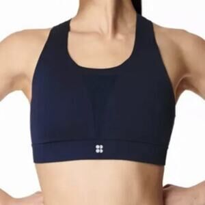 Sweaty Betty Navy Blue All Train Sports Bra Size 34B New With Tags Condition